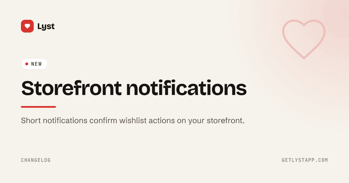 Storefront notifications