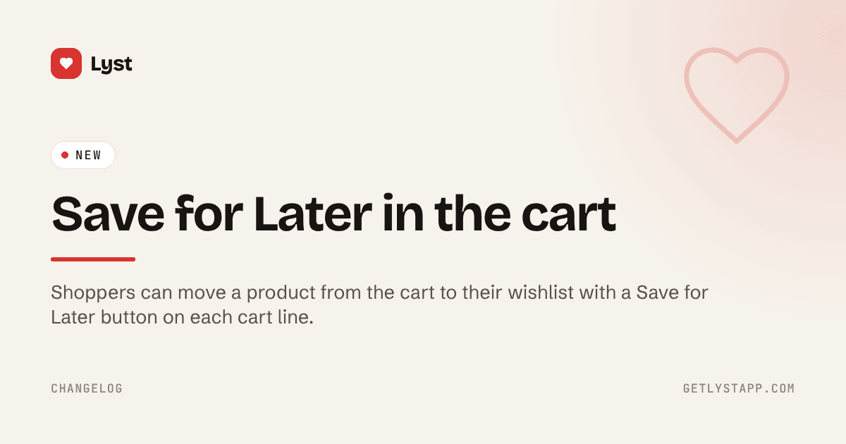 Save for Later in the cart