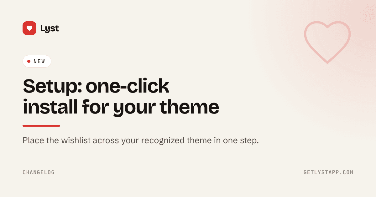 Setup: one-click install for your theme