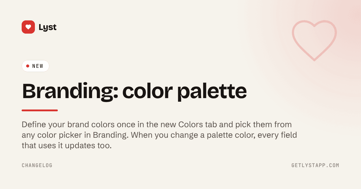 Branding: color palette