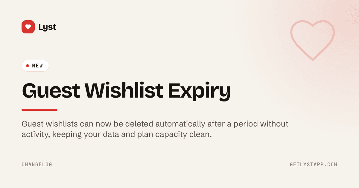 Guest Wishlist Expiry
