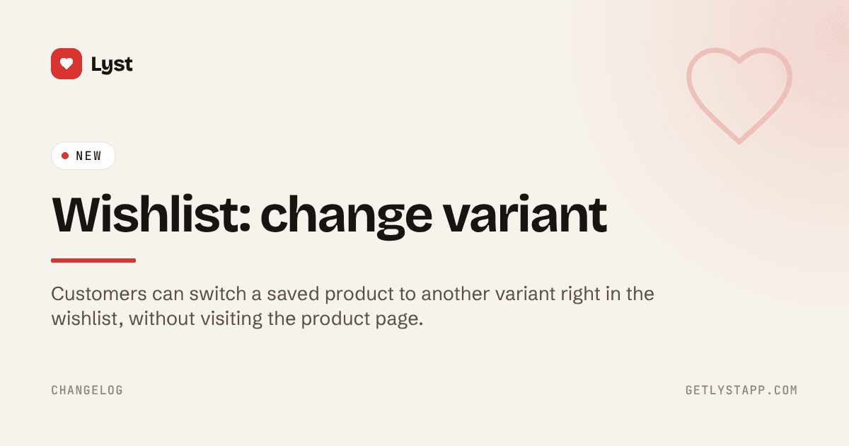 Wishlist: change variant