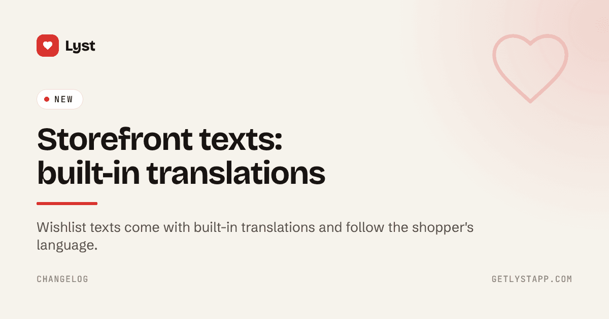 Storefront texts: built-in translations